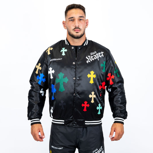 Jacheta Bomber Knockout Black Reaper | knock-out.ro