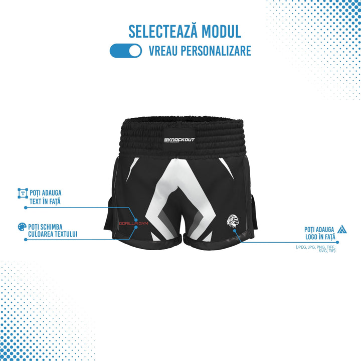 Sort Kickbox  Personalizabil T15 | knock-out.ro