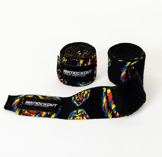 Bandaje Box Knockout LION 4.5m | knock-out.ro