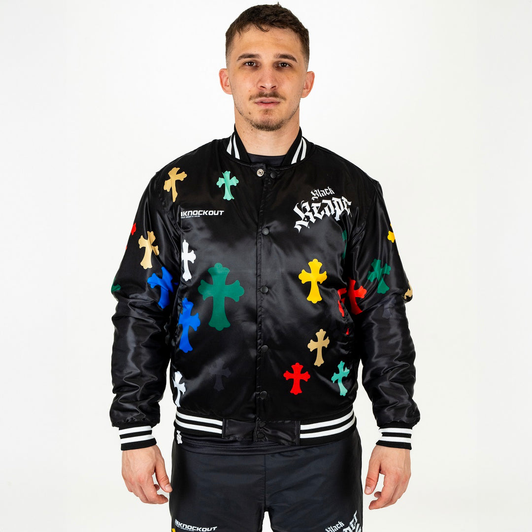 Jacheta Bomber Knockout Black Reaper | knock-out.ro