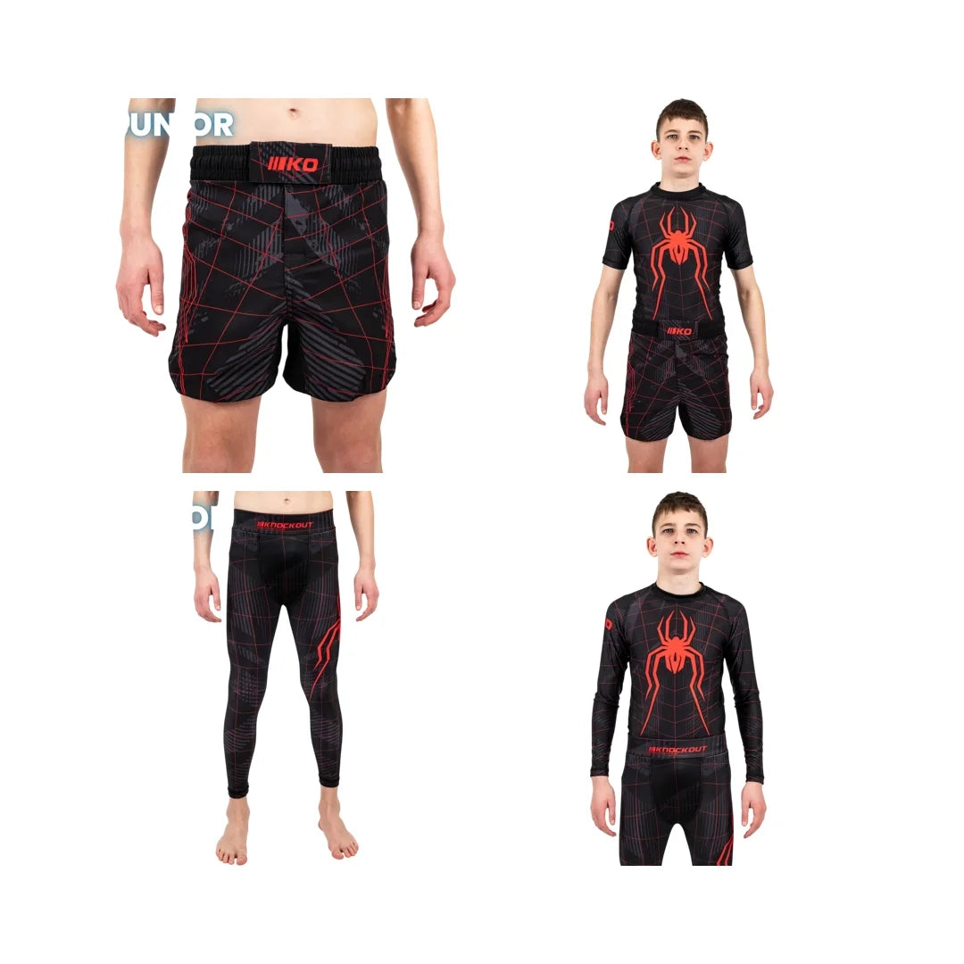 Pachet Webman Copii:  Sort MMA + Tricou Compresie + Pantaloni Compresie + Bluza Compresie | knock-out.ro