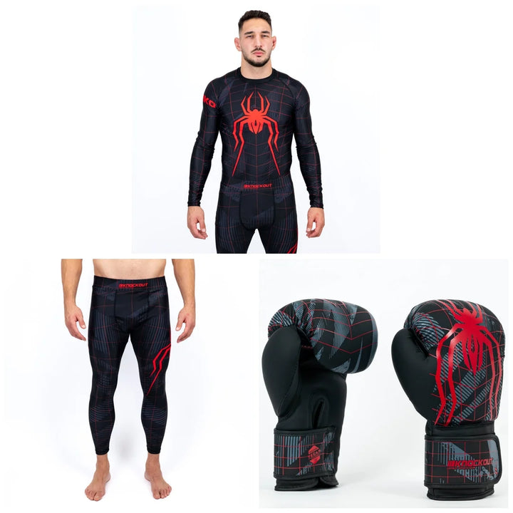 Pachet Webman: Pantaloni + Bluza Compresie + Manusi MMA | knock-out.ro
