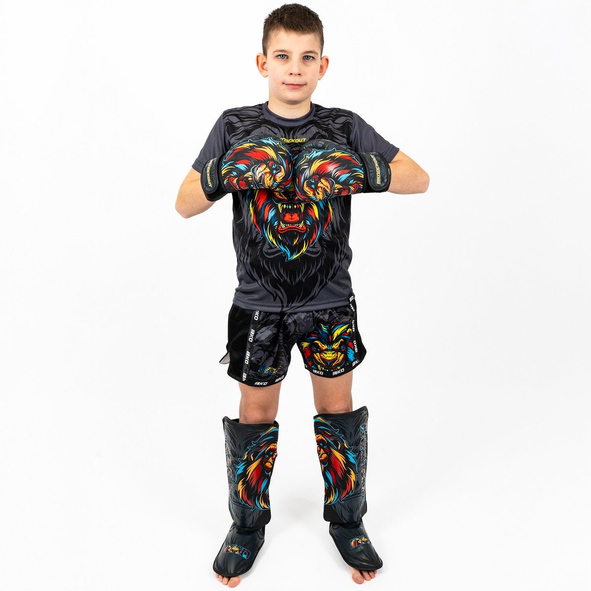 Tibiere Kickbox Knockout Lion Copii knock-out.ro