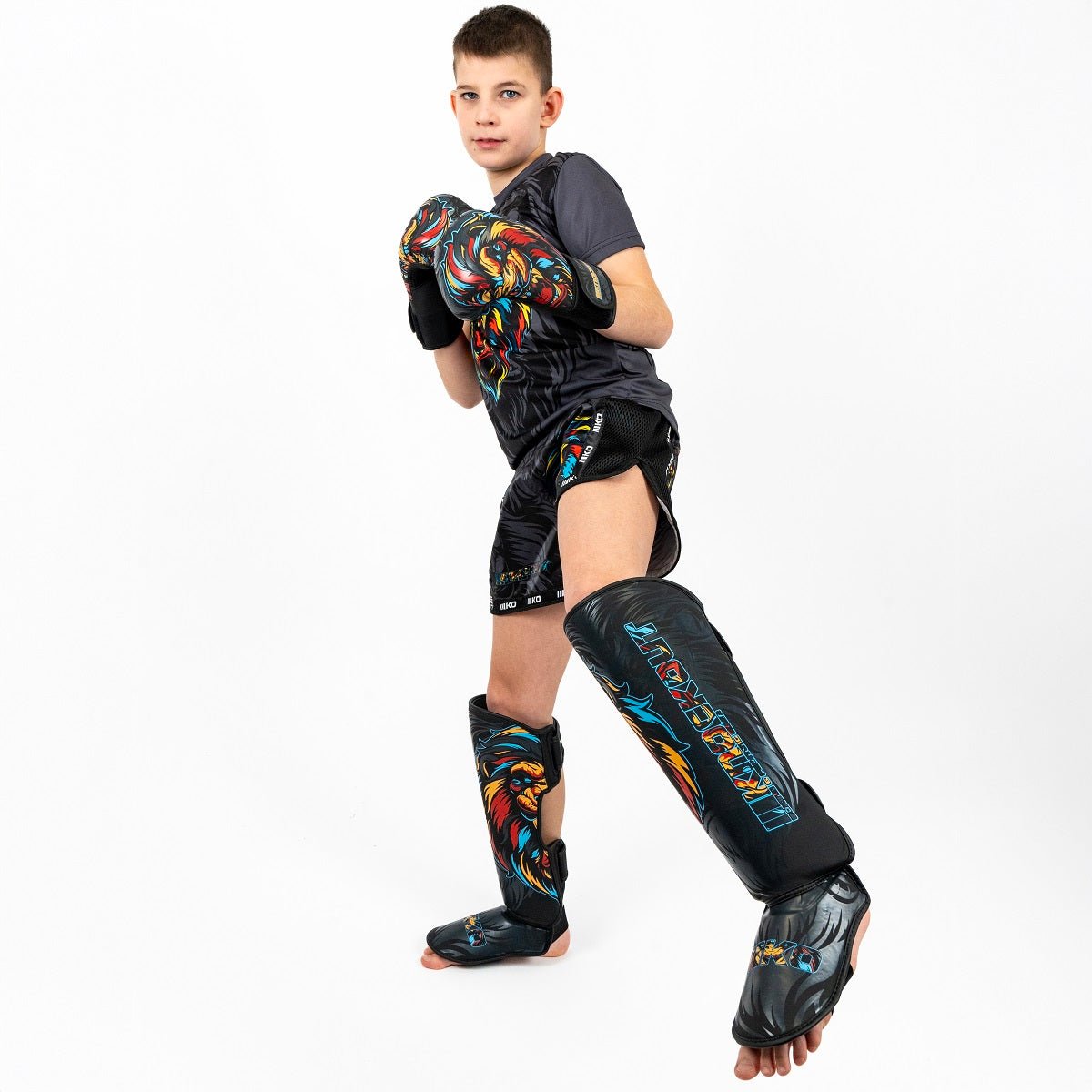 Tibiere Kickbox Knockout Lion Copii knock-out.ro