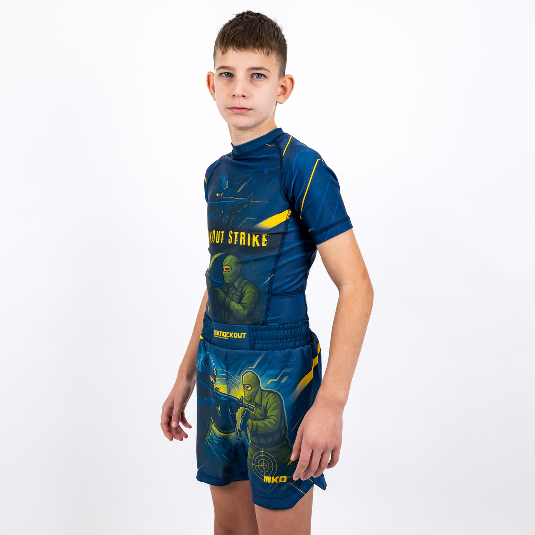 Tricou Compresie Knockout Strike Copii