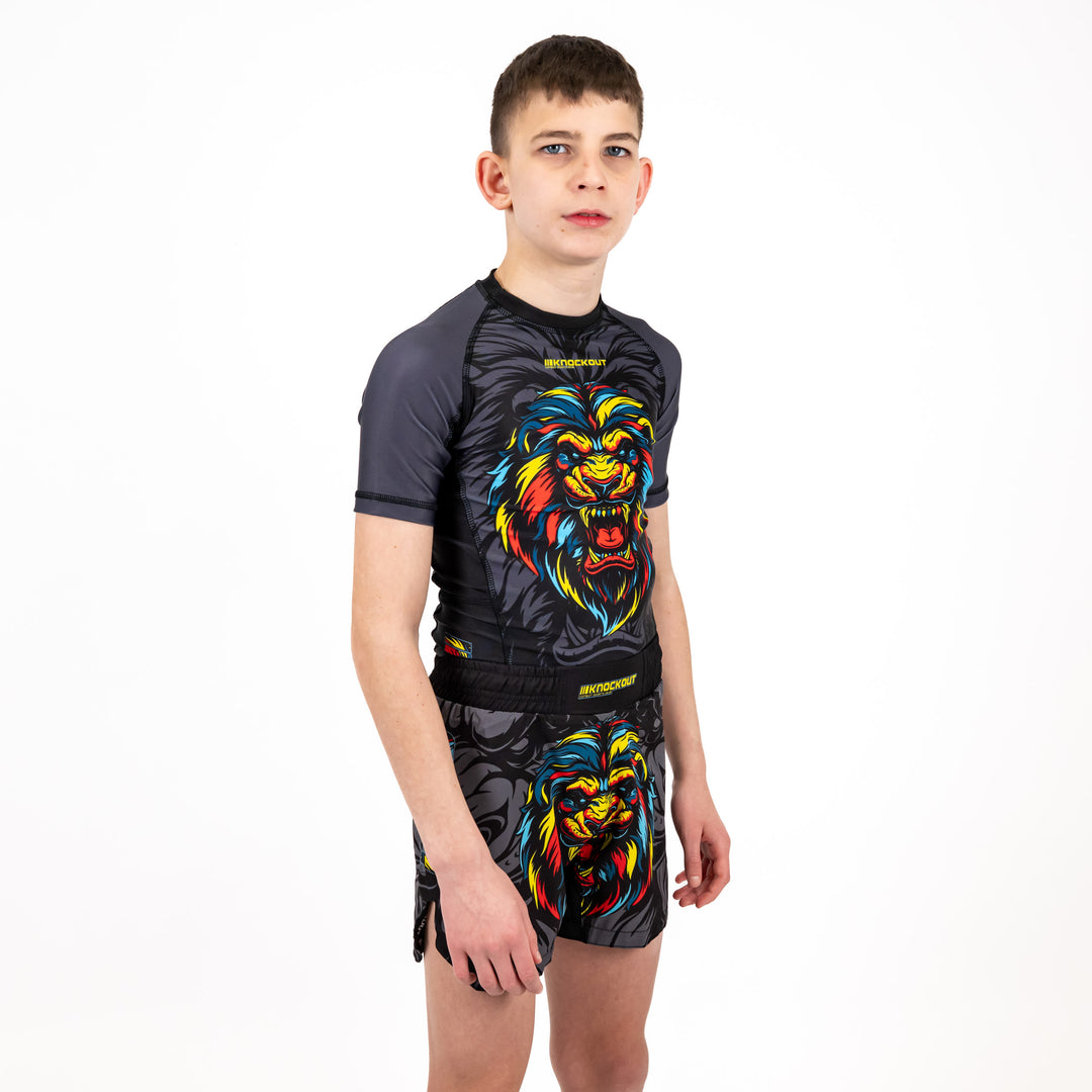 Tricou Compresie Knockout Lion Copii | knock-out.ro