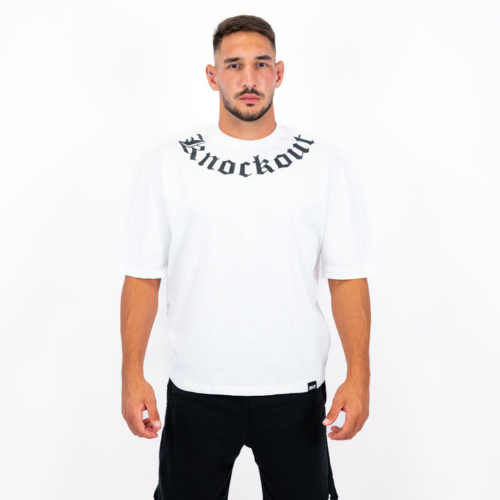 Tricou Oversize Knockout White Angels